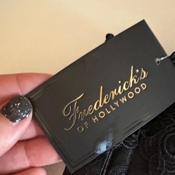 Frederick's of Hollywood Black Satin Corset - Picture 3 of 4